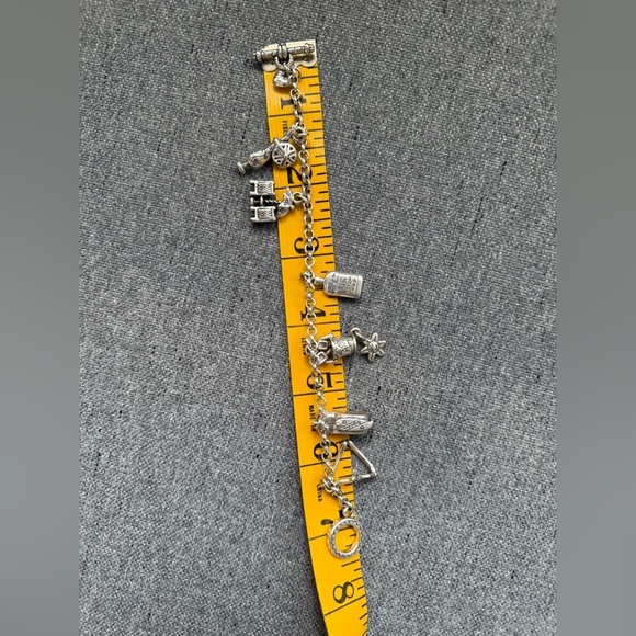 Brighton Silver Summer / Beach Themed Charm Bracelet 7.5" - Picture 8 of 9